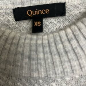 Quince Light Gray Ribbed Sweater